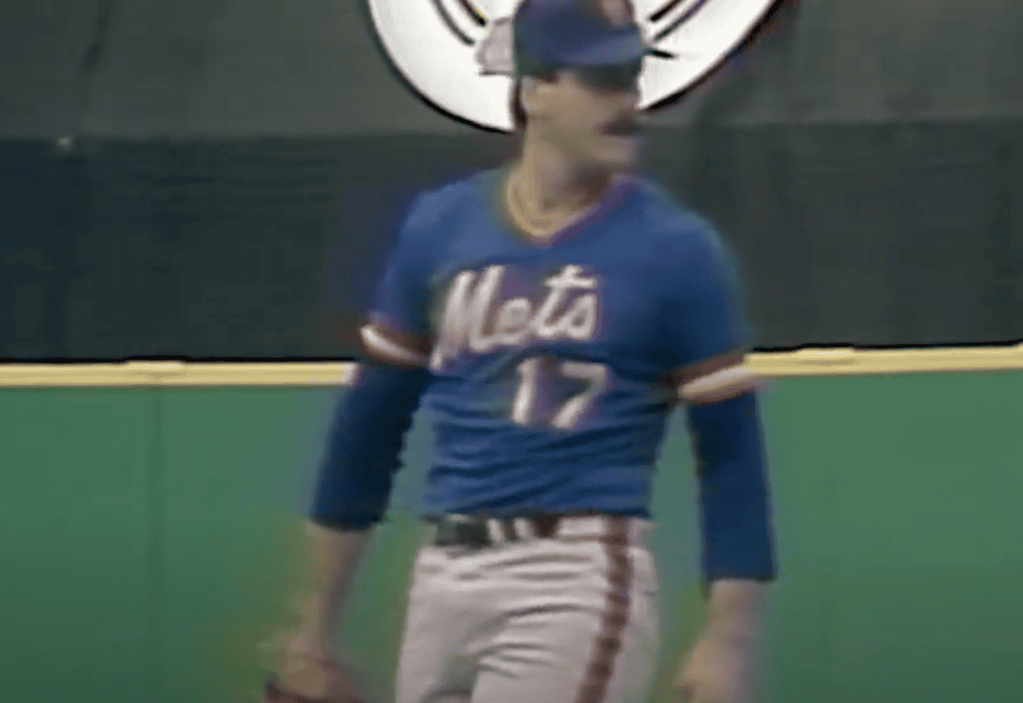Keith Hernandez showcasing his exceptional first base defensive skills.